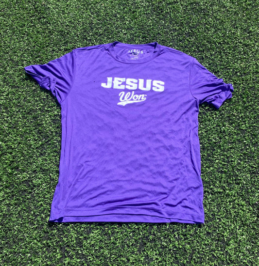 Purple Jesus Won Shirt - "Dri Fit"
