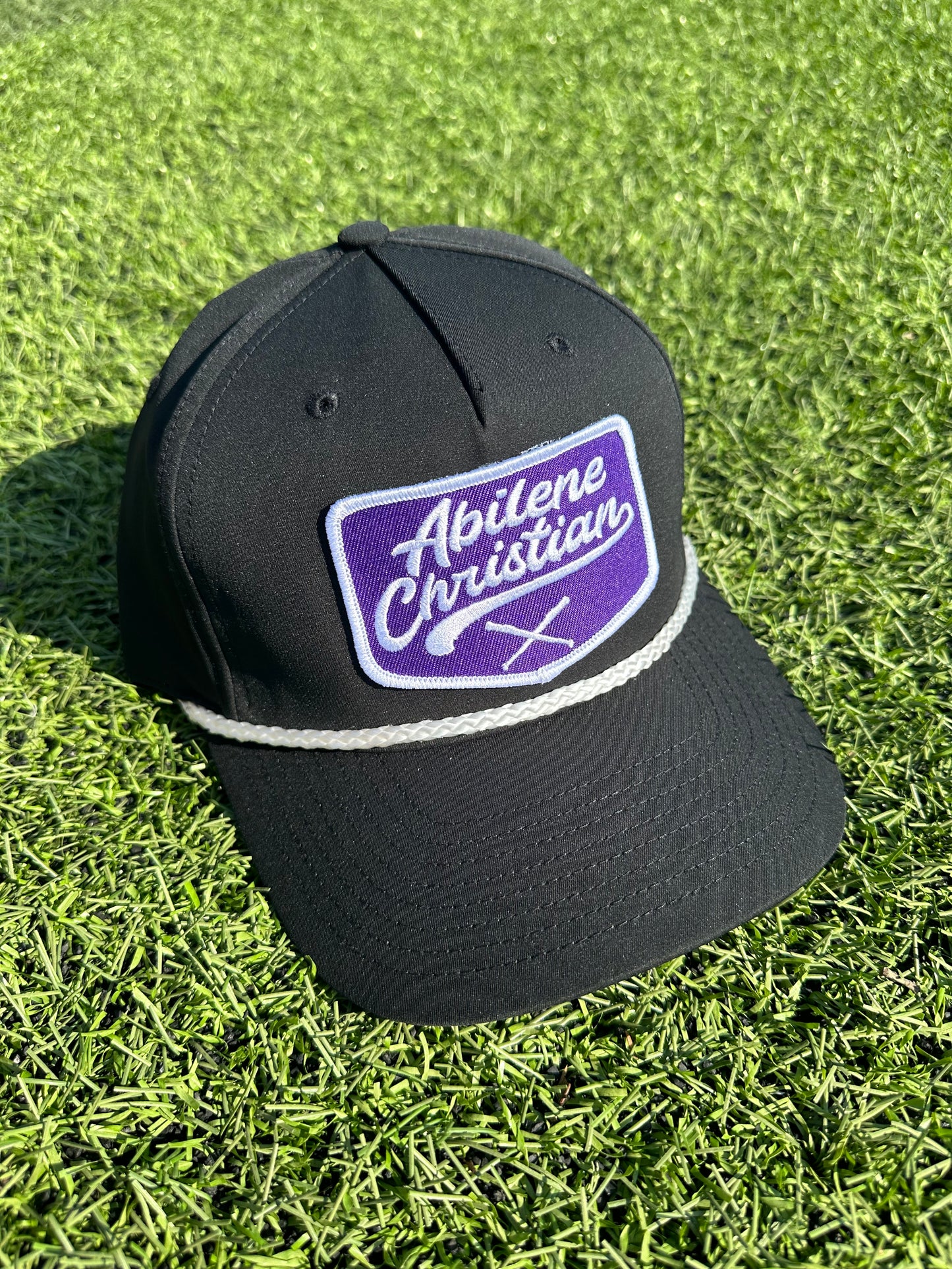 Athletic Black Abilene Christian Script Rope Hat