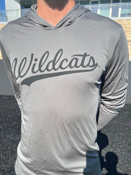 Gray "Wildcats" Long Sleeve T-Shirt Hoodie