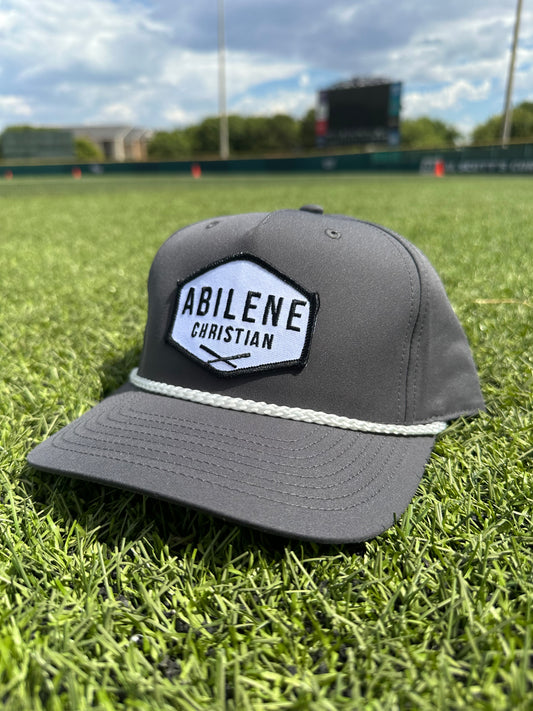 Grey Abilene Christian Rope Golf Hat